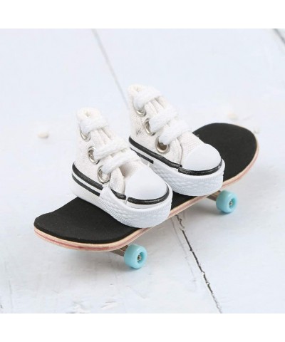 Mini Finger Shoes Skateboard Kits Cute Canvas Sneaker Skate Board Shoes Dance Shoesfor Finger Breakdance Fingerboard Doll Sho...