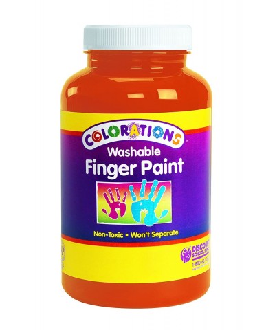 Washable Finger Paints 16 fl oz Orange Non-Toxic Creamy Vibrant Kids Paint Craft Hobby Fun Art Supplies Young kids finger pai...