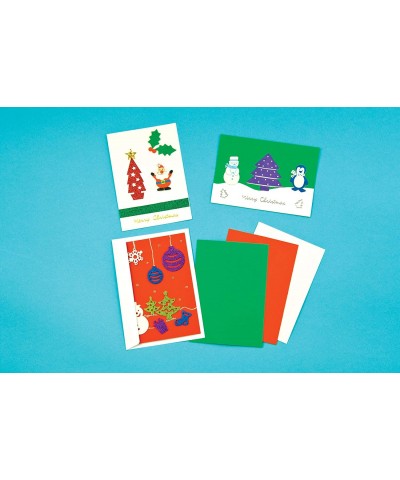 EX4957 Festive Blank Cards For Christmas Craft - Pack Of 12 Plain Cards And Envelopes Assorted $16.45 Kids' Drawing & Writing...