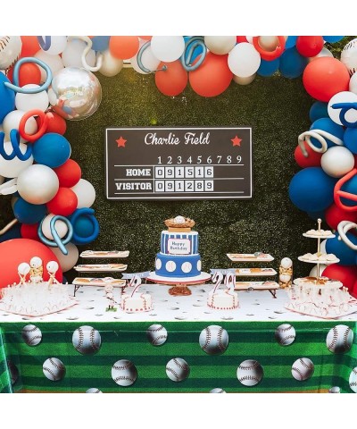 Baseball Tablecloth 2 Packs Sport Baseball Party Decorations Party Tablecloth Disposable Table Cover for Baseball Themed Part...