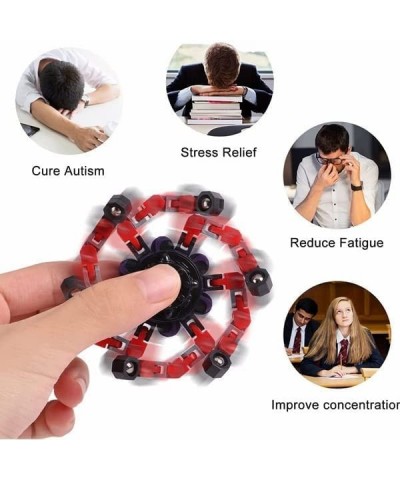 Funny Sensory Fingertip Gyro Spinning Mechanical Hand Toy Fingertip Spinning Top Focus Toy with Transformable Chain Spiral De...