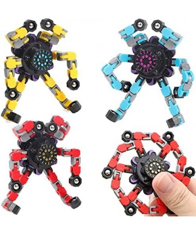 Funny Sensory Fingertip Gyro Spinning Mechanical Hand Toy Fingertip Spinning Top Focus Toy with Transformable Chain Spiral De...