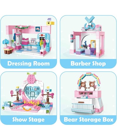 Girls Building Blocks Toys 653 Pieces Creator 4in1 Pink Jewelry Box Building Kit Friends Hair Salon City Sets Educational Gif...