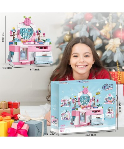 Girls Building Blocks Toys 653 Pieces Creator 4in1 Pink Jewelry Box Building Kit Friends Hair Salon City Sets Educational Gif...