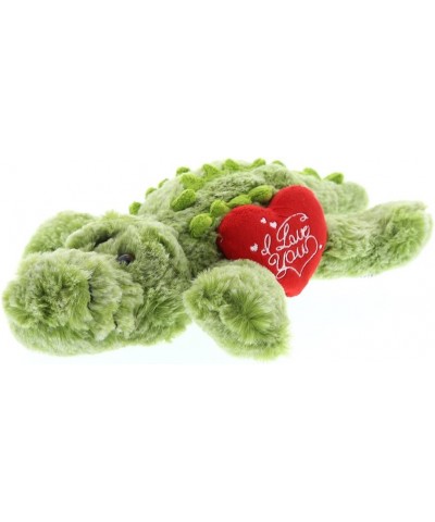 I Love You Green Alligator Small Plush - Cute Stuffed Animal with Heart and with Name Personalization for Valentines Annivers...