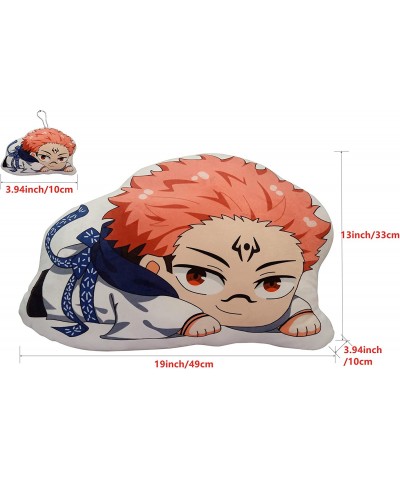 19" Jujutsu Kaisen Ryomen Sukuna Plush Throw Pillow & Keychain Anime Plushies Suit Cartoon JJK Plushie Pillows Soft Stuffed S...