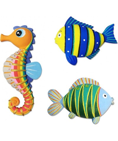 Arts and Crafts for Kids Ages 4-6-8-12 Girls Boys Paint Your Own Animal Rock Painting Kit with Seahorse+2 Fish Creative DIY F...