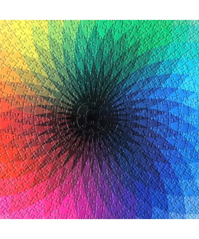 1000 Piece Puzzles for Adults Teen - Gradient Color Rainbow Large Round Jigsaw Puzzle Difficult and Challenge $34.40 Jigsaw P...