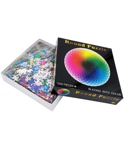 1000 Piece Puzzles for Adults Teen - Gradient Color Rainbow Large Round Jigsaw Puzzle Difficult and Challenge $34.40 Jigsaw P...