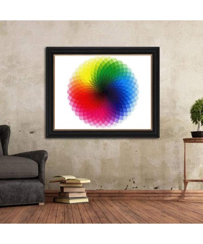 1000 Piece Puzzles for Adults Teen - Gradient Color Rainbow Large Round Jigsaw Puzzle Difficult and Challenge $34.40 Jigsaw P...