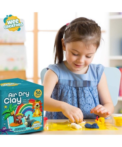 Air Dry Clay for Kids -- 36 Colors Air Clay Kit w/ Beautiful Activity Books & Accessories | Modeling Clay for Kids - Foam Cla...