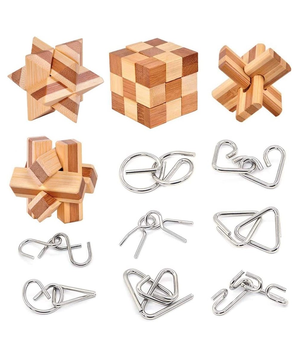 Bamboo 3D Puzzle Metal Brain Teasers Puzzles Mind Game Toys Set for Teens and Adults Pack of 12pcs $29.15 Brain Teaser Puzzles