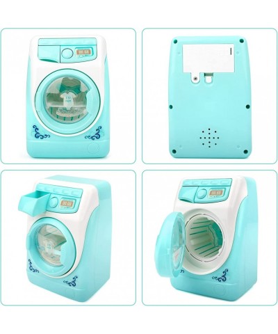 Washing Machine Toy for Kids Dollhouse Furniture Pretend Play Household Appliance Realistic Sounds with Lights Laundry Play S...