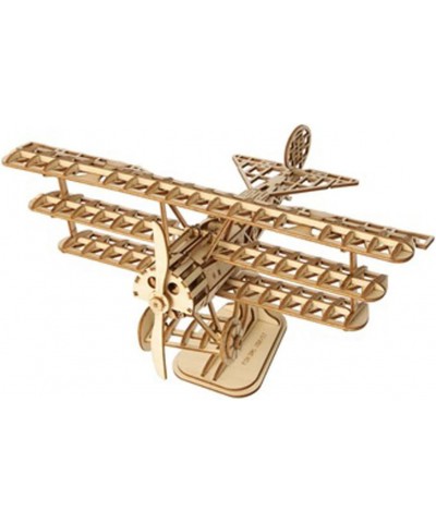 Build Your Own 3D Wooden Assembly Puzzle Wood Craft Kit Bi-Plane Model Gifts for Kids and Adults $24.55 Craft Kits