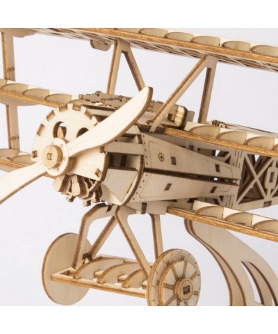 Build Your Own 3D Wooden Assembly Puzzle Wood Craft Kit Bi-Plane Model Gifts for Kids and Adults $24.55 Craft Kits