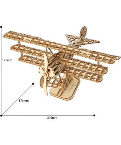 Build Your Own 3D Wooden Assembly Puzzle Wood Craft Kit Bi-Plane Model Gifts for Kids and Adults $24.55 Craft Kits