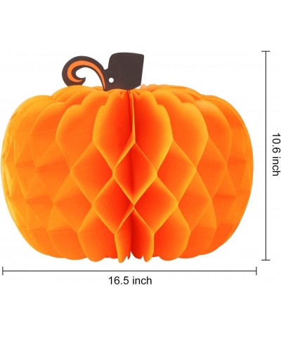 6PCS Thanksgiving Party Pumpkin Honeycomb Decorations - Thanksgiving/Halloween/Friengsgiving Party Supplies Favors Autumn Tab...