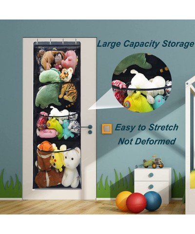 Stuffed Animal Storage Over The Door Organizer Storage for Filling Stuff Toys Stuffed Animals Holder with 4 Pockets Foldable ...