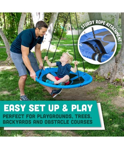 Flying Squirrel Giant Rope Swing - 40" Saucer Tree Swing- Additions & Replacements for Active Outdoor Play Equipment - Blue $...