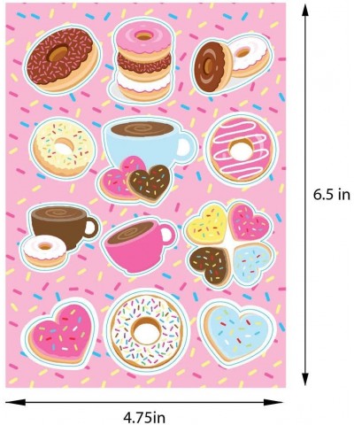 Donuts Birthday Party Favor Set (12 multi-point pencils 12 self-inking stampers 12 sticker sheets 12 small spiral notepads) D...