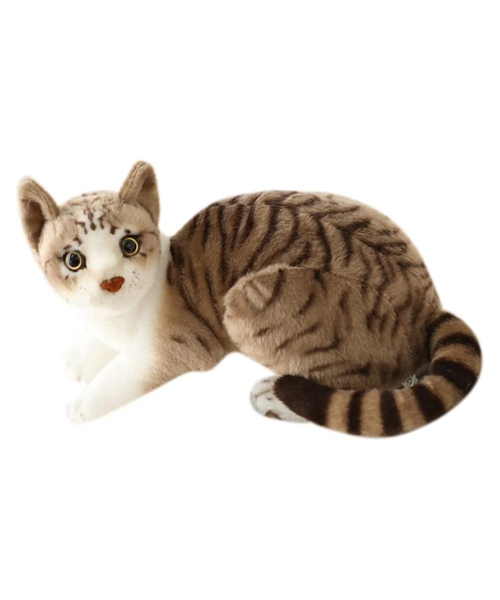 Simulation Cat Plush Toy Doll Cute Kawaii Cartoon Realistic Lifelike Raccoon Cat Stuffed Animals Plush Toy Orange Shorthair C...