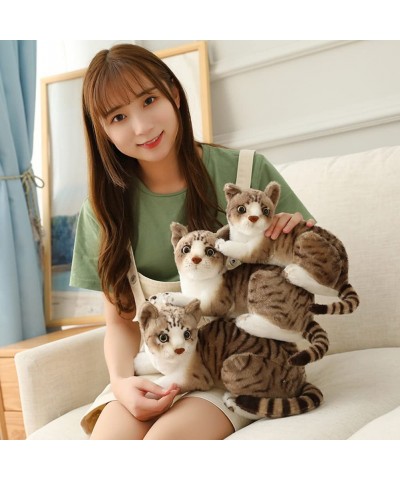 Simulation Cat Plush Toy Doll Cute Kawaii Cartoon Realistic Lifelike Raccoon Cat Stuffed Animals Plush Toy Orange Shorthair C...