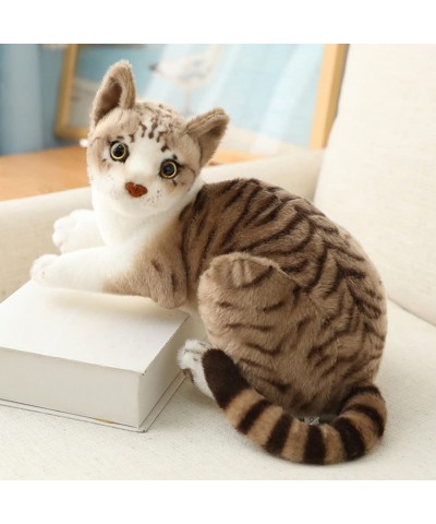 Simulation Cat Plush Toy Doll Cute Kawaii Cartoon Realistic Lifelike Raccoon Cat Stuffed Animals Plush Toy Orange Shorthair C...