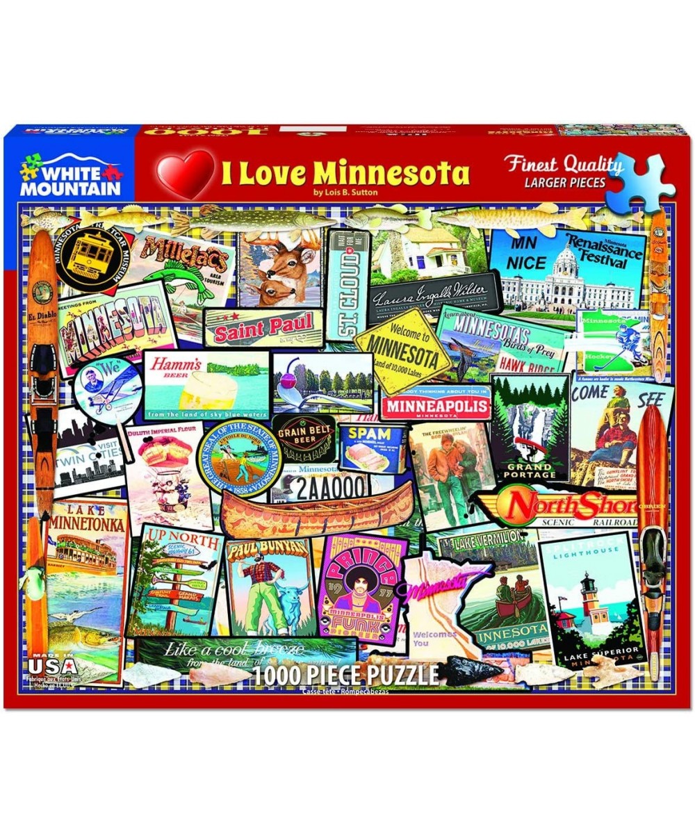 I Love Minnesota - 1000 Piece Jigsaw Puzzle $35.59 Jigsaw Puzzles