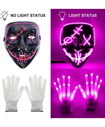 2 Set Halloween LED Mask with Gloves Light up Glow Gloves Scary Mask for Kids Adults Halloween Costumes Cosplay Party $35.61 ...