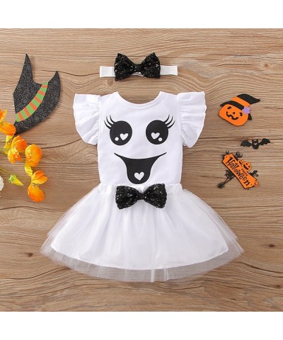 Baby Girls 1st Halloween Outfits Romper Ghost Pumpkin Tutu Skirt Headband Birthday Fancy Dress Up Costume Photo Shoot $18.33 ...