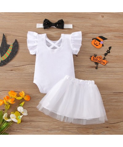 Baby Girls 1st Halloween Outfits Romper Ghost Pumpkin Tutu Skirt Headband Birthday Fancy Dress Up Costume Photo Shoot $18.33 ...