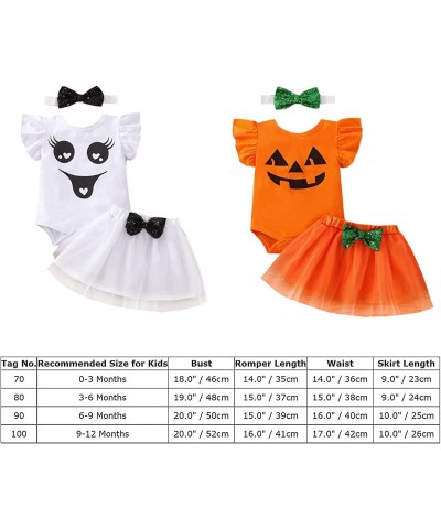 Baby Girls 1st Halloween Outfits Romper Ghost Pumpkin Tutu Skirt Headband Birthday Fancy Dress Up Costume Photo Shoot $18.33 ...