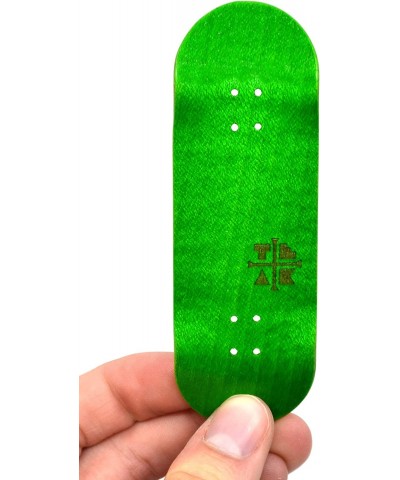 Prolific Wooden Fingerboard Deck Ghillie Green - 32mm x 97mm - Handmade Pro Shape & Size - Five Plies Wood Veneer - Includes ...