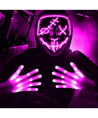 2 Set Halloween LED Mask with Gloves Light up Glow Gloves Scary Mask for Kids Adults Halloween Costumes Cosplay Party $35.61 ...