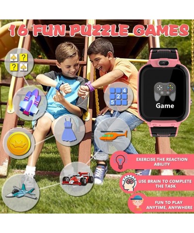 Kids Smart Watch with 16 Puzzle Games Smartwatch 1.44" HD Touch Screen Camera Video Music Alarm Clock Calculator Children Edu...