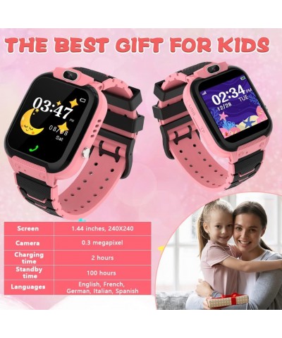 Kids Smart Watch with 16 Puzzle Games Smartwatch 1.44" HD Touch Screen Camera Video Music Alarm Clock Calculator Children Edu...