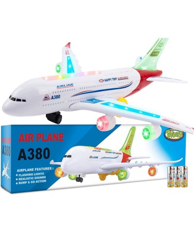 Airplane Toys for Kids Bump and Go Action Toddler Toy Plane with LED Flashing Lights and Sounds for Boys & Girls 3 -12 Years ...