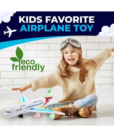 Airplane Toys for Kids Bump and Go Action Toddler Toy Plane with LED Flashing Lights and Sounds for Boys & Girls 3 -12 Years ...