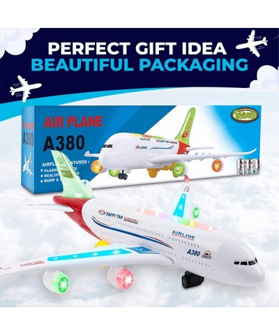 Airplane Toys for Kids Bump and Go Action Toddler Toy Plane with LED Flashing Lights and Sounds for Boys & Girls 3 -12 Years ...