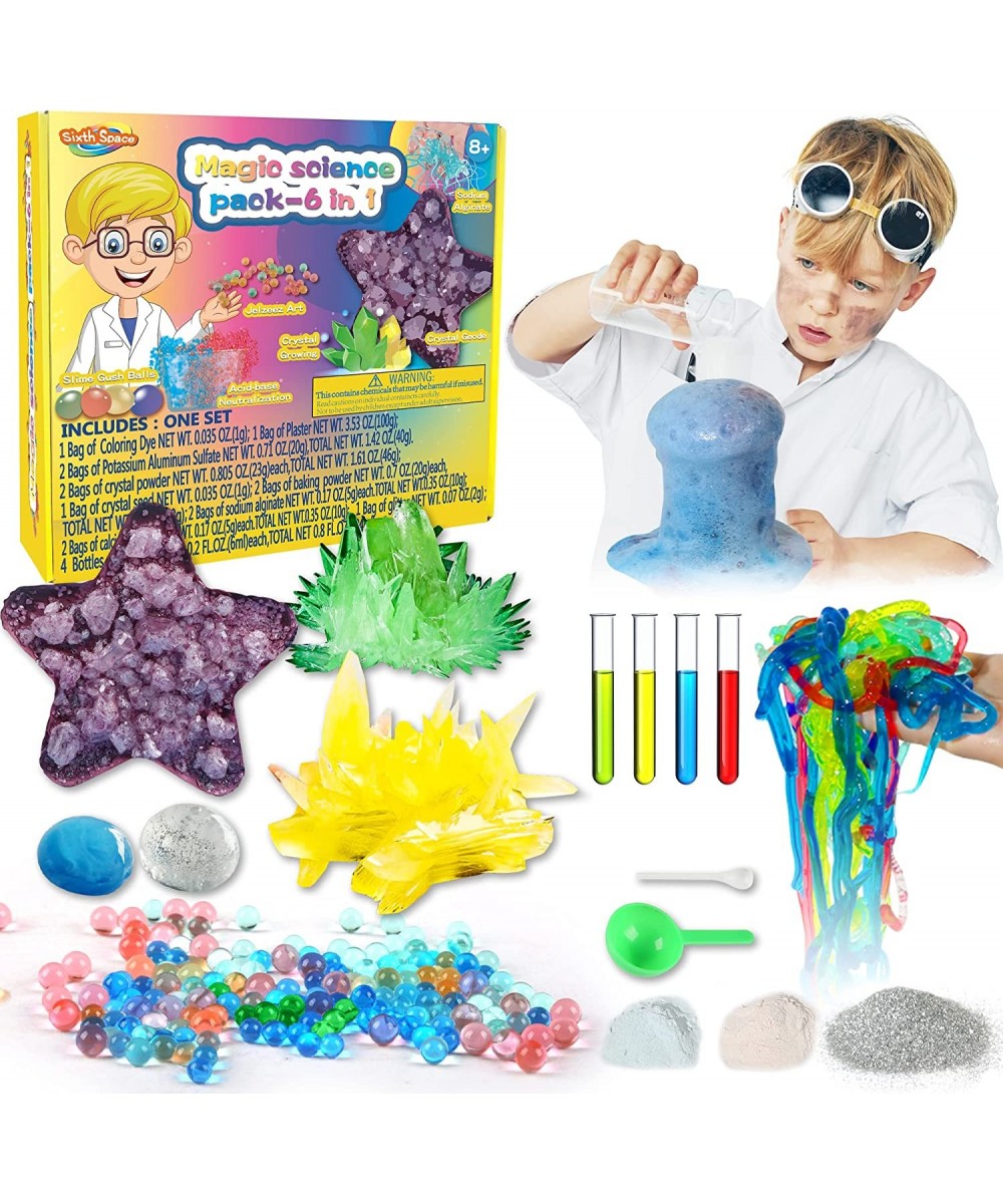 Science Kit 6 in 1 Chemistry Experiments Crystal Growing Create Fizzy Reactions and More DIY STEM Educational Learning Scienc...