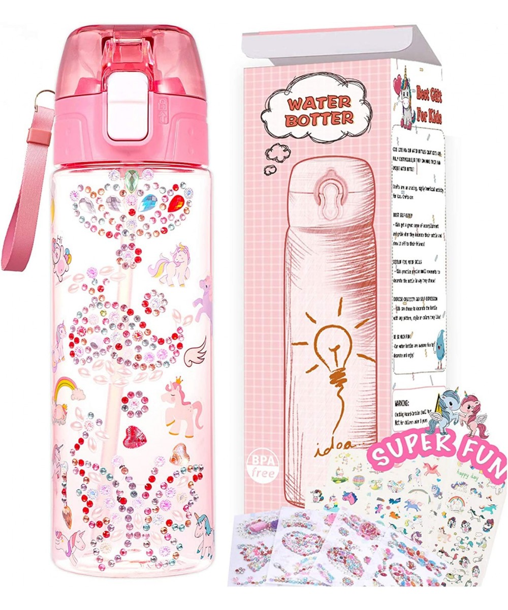 Decorate Your Own Water Bottle with Tons of Glitter Gem & Unicorn Stickers BPA Free Tritan Material 20 oz Kids Craft Kit & DI...