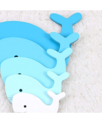 Kid Wooden Puzzles Multi- Layered Gradient Whale Animal Puzzles Cartoon 3D Panel Jigsaw Brain Teaser Puzzles Kids Children Ed...