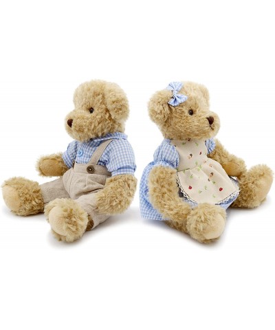 Oits-cute 2-Pack Teddy Bear Cute Stuffed Animal Couple Gift Soft Plush Toy 11inch (Blue Plaid Clothes) $44.61 Stuffed Animals...