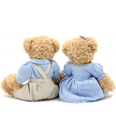 Oits-cute 2-Pack Teddy Bear Cute Stuffed Animal Couple Gift Soft Plush Toy 11inch (Blue Plaid Clothes) $44.61 Stuffed Animals...