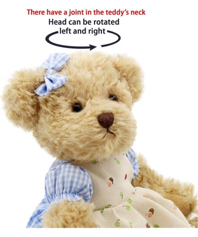 Oits-cute 2-Pack Teddy Bear Cute Stuffed Animal Couple Gift Soft Plush Toy 11inch (Blue Plaid Clothes) $44.61 Stuffed Animals...