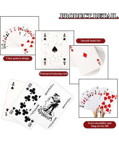 2 Decks Jumbo Giant Poker Playing Cards Fun Full Poker Game Set Jumbo Playing Cards for Casino Theme Game Night and Family Ga...