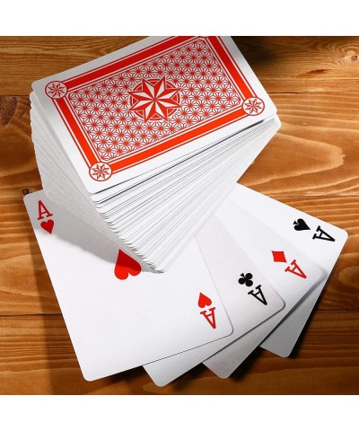 2 Decks Jumbo Giant Poker Playing Cards Fun Full Poker Game Set Jumbo Playing Cards for Casino Theme Game Night and Family Ga...