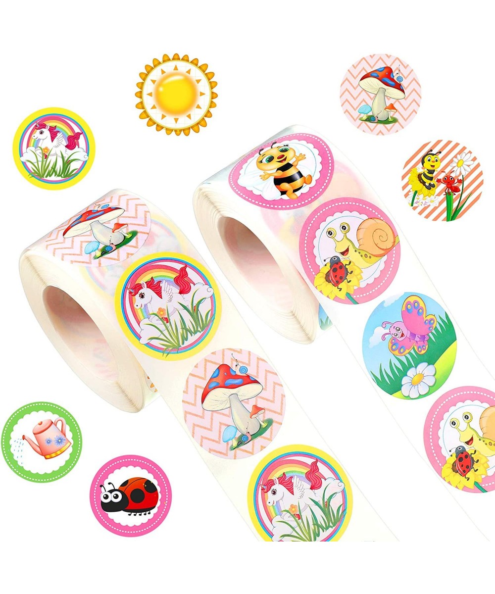 1000 Pieces Spring Stickers for Kids Bee Butterfly Sticker Perforated Roll Sticker Prize Reward for Family School Party Favor...