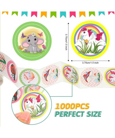 1000 Pieces Spring Stickers for Kids Bee Butterfly Sticker Perforated Roll Sticker Prize Reward for Family School Party Favor...