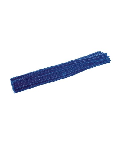 Blue Chenille Stem Pipe Cleaners Pack of 100 Arts & Crafts Decorating STEM Single Color Activities for Kids Crafting Straw Cl...